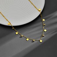 Titan Stahl 18 Karat Vergoldet Elegant Überzug Mond Herzform Schmetterling Strasssteine Halskette sku image 15
