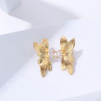 Retro Wings Metal Plating Inlay Zircon Gold Plated Women's Ear Studs main image 5