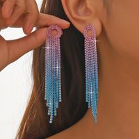 1 Paire Style Vintage Couleur Unie Placage Évider Incruster Alliage Strass Boucles D'oreilles main image 6