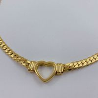 304 Stainless Steel 18K Gold Plated Streetwear Plating Heart Shape Choker main image 5