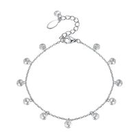 Elegant Einfacher Stil Runden Wassertropfen Sterling Silber Inlay Zirkon Halskette sku image 1