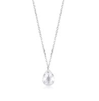 Elegant Simple Style Round Water Droplets Sterling Silver Inlay Zircon Necklace sku image 2