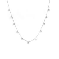 Elegant Simple Style Round Water Droplets Sterling Silver Inlay Zircon Necklace sku image 3