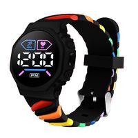 Cute Colorful Buckle Electronic Kids Watches sku image 2