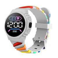 Cute Colorful Buckle Electronic Kids Watches sku image 1