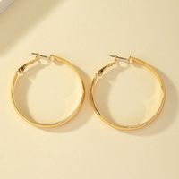 Exaggerated Simple Style Round Alloy Plating Women's Hoop Earrings main image 6