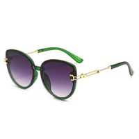 Ins Style Solid Color Ac Oval Frame Frameless Women's Sunglasses sku image 7