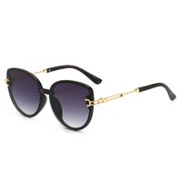 Ins Style Solid Color Ac Oval Frame Frameless Women's Sunglasses sku image 8