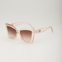 Elegant Basic Gradient Color Leopard Ac Cat Eye Full Frame Women's Sunglasses sku image 3