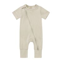 Casual Solid Color Bamboo Fiber Baby Clothing Sets main image 5