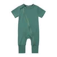 Casual Solid Color Bamboo Fiber Baby Clothing Sets main image 4