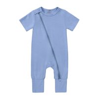 Casual Solid Color Bamboo Fiber Baby Clothing Sets main image 3