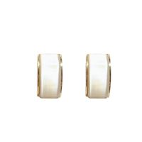 Modern Style Round Alloy Plating Inlay Opal Women's Ear Studs main image 5