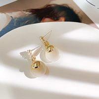 Modern Style Round Alloy Plating Inlay Opal Women's Ear Studs sku image 2