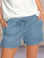 Women's Daily Street Streetwear Solid Color Shorts Drawstring Casual Pants Shorts main image 5