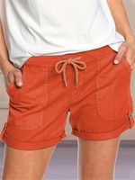 Women's Daily Street Streetwear Solid Color Shorts Drawstring Casual Pants Shorts main image 2