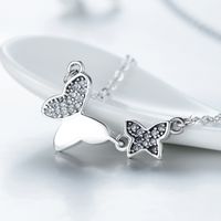 Sucré Papillon Argent Sterling Placage Incruster Zircon Thai Argent Pendentif main image 8