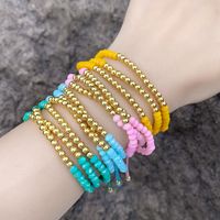 Bohemian Round 18k Gold Plated Artificial Crystal Copper Wholesale Bracelets main image 9