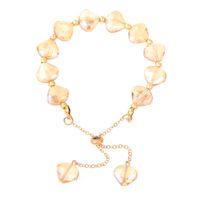 Ins Style Beach Simple Style Solid Color Natural Stone Beaded Bracelets sku image 2