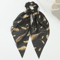Ins Style Modern Style Artistic Feather Cloth Printing Hair Clip sku image 1