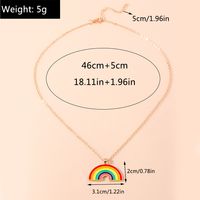 Wholesale Jewelry Modern Style Streetwear Rainbow Heart Shape Alloy Pendant Necklace main image 7