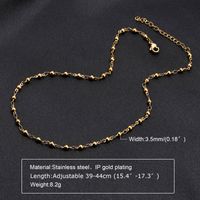 Acier Inoxydable 201 Style INS Style Simple Placage Traverser Couleur Unie Collier sku image 1