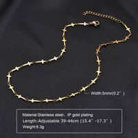 201 Stainless Steel INS Style Simple Style Plating Cross Solid Color Necklace sku image 2