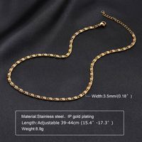 Acier Inoxydable 201 Style INS Style Simple Placage Traverser Couleur Unie Collier sku image 4