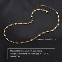 201 Stainless Steel INS Style Simple Style Plating Cross Solid Color Necklace sku image 5