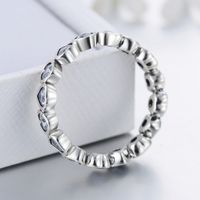 Ins Style Heart Shape Sterling Silver Plating Inlay Gem Thai Silver Rings main image 3