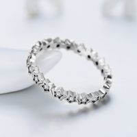 Simple Style Star Sterling Silver Plating Inlay Zircon Thai Silver Rings main image 4