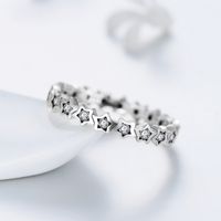 Simple Style Star Sterling Silver Plating Inlay Zircon Thai Silver Rings main image 6