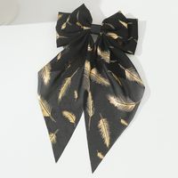 Ins Style Modern Style Artistic Feather Cloth Printing Hair Clip main image 1