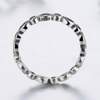Vintage Style Simple Style Geometric Sterling Silver Plating Inlay Zircon Thai Silver Rings main image 3
