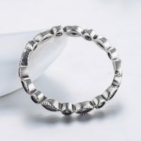 Vintage Style Simple Style Geometric Sterling Silver Plating Inlay Zircon Thai Silver Rings main image 2