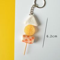 Cute Funny Food Pvc Unisex Bag Pendant Keychain sku image 4