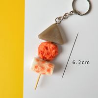Cute Funny Food Pvc Unisex Bag Pendant Keychain sku image 9
