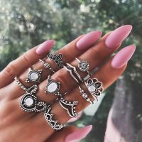 Retro Geometric Alloy Plating Gold Plated Silver Plated Women's Rings sku image 7