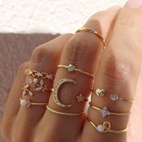 Retro Geometric Alloy Plating Gold Plated Silver Plated Women's Rings sku image 8