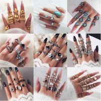 Vintage Style Geometric Alloy Metal Brass Plating Gold Plated Silver Plated Women's Rings main image 1