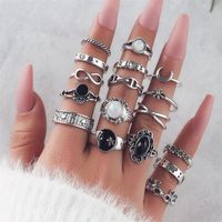 Vintage Style Geometric Alloy Metal Brass Plating Gold Plated Silver Plated Women's Rings sku image 4