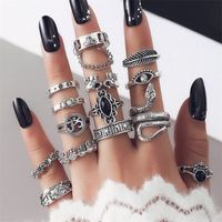 Vintage Style Geometric Alloy Metal Brass Plating Gold Plated Silver Plated Women's Rings sku image 3