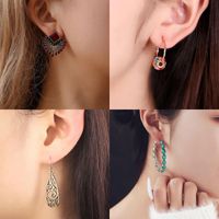 Vintage Style Geometric Metal Brass Plating Gold Plated Silver Plated Women's Drop Earrings main image 6