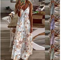 Women's Strap Dress Casual Vacation V Neck Printing Sleeveless Printing Flower Maxi Long Dress Daily main image 8