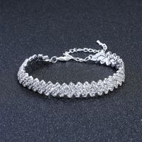 Elegant Shiny Geometric Rhinestones Metal Wholesale Bracelets main image 4