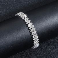 Elegant Shiny Geometric Rhinestones Metal Wholesale Bracelets main image 2