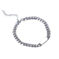 Hip-hop Solid Color Titanium Steel Polishing Bracelets Necklace main image 3