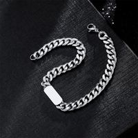 Hip-hop Solid Color Titanium Steel Polishing Bracelets Necklace main image 4