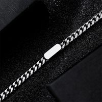 Hip-hop Solid Color Titanium Steel Polishing Bracelets Necklace main image 6