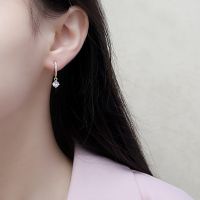 1 Pair Simple Style Commute Round Copper Inlay Zircon Drop Earrings main image 5